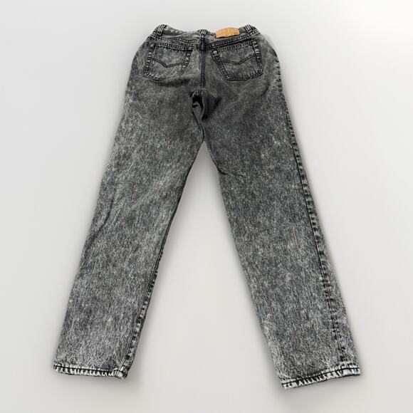 VTG Levis Button Fly Size 11 Black Acid Wash Denim Mom Jean USA Made 1980's - Picture 3 of 13